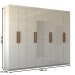 Guarda-Roupa Casal Nirvana 8 Portas 4 gavetas com Espelho Branco - Panorama Móveis