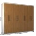 Guarda-Roupa Casal Nirvana 8 Portas 4 gavetas Branco/Cinamomo - Panorama Móveis