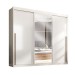 Guarda-Roupa Casal Senna 3 Portas 6 Gavetas com Espelho Branco - Maxel