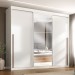 Guarda-Roupa Casal Senna 3 Portas 6 Gavetas com Espelho Branco - Maxel