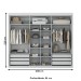 Guarda-Roupa Casal Senna 3 Portas 6 Gavetas com Espelho Branco - Maxel