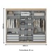 Guarda-Roupa Casal Senna 3 Portas 6 Gavetas com Espelho Cappuccino/Terracota - Maxel