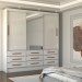 Guarda-Roupa Casal Taylor Plus 3 Portas 9 Gavetas com Espelho Branco - Panorama Móveis
