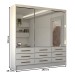 Guarda-Roupa Casal Taylor Premium 3 Portas 9 Gavetas com Espelho Branco - Panorama Móveis