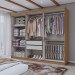 Guarda-Roupa Casal Aurora 6 Portas 2 Gavetas com Espelho Marrocos/Off White - Panorama Móveis