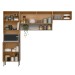 Cozinha Compacta Alba 6 Portas com Vidro Amêndola/Nude Prime Tx - Demóbile