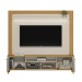 Estante para TV Até 70 Polegadas Munique 3 Portas com Led Tauari/Off White Fosco - Linea Brasil