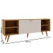 Rack para TV Até 60 Polegadas Vértice 2 Portas 100% Mdf Cinamomo/Off White - Genialflex