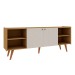 Rack para TV Até 60 Polegadas Vértice 2 Portas 100% Mdf Cinamomo/Off White - Genialflex