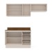 Cozinha Completa Koya 6 Portas 3 Gavetas Branco/Creme - Politorno