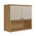 Armário Aéreo Cozinha 80 Cm Selene 2 Portas 100% Mdf Jequitibá/Off White Fosco - Linea Brasil