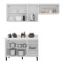 Cozinha Completa Amara 6 Portas 3 Gavetas Branco/Azul - Politorno