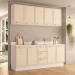 Cozinha Completa Amara 9 Portas 3 Gavetas Branco/Creme - Politorno