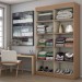 Armário Multiuso Albuquerque 4 Portas 8 Prateleiras Off White/Nogueira - Panorama Móveis