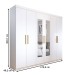 Guarda-Roupa Casal Aurora Radiante 6 Portas 2 Gavetas com Espelho Branco Neve - Panorama Móveis
