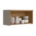 Armário Aéreo Cozinha 80 Cm Allure 2 Portas 100% Mdf Jequitibá/Gris Fosco - Linea Brasil