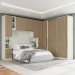 Guarda-Roupa Casal Modulado Seletto 9 Portas 9 Gavetas Me14 Areia/Jequitibá - Henn