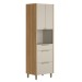 Torre Quente Atena 3 Portas 2 Gavetas 100% Mdf Jequitibá/Off White Fosco - Linea Brasil