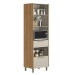 Torre Quente Atena 3 Portas 2 Gavetas 100% Mdf Jequitibá/Off White Fosco - Linea Brasil