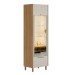 Cristaleira Atena 3 Portas 1 Gaveta 100% Mdf com Vidro e Led Jequitibá/Off White Fosco - Linea Brasil
