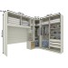 Guarda-Roupa Casal Modulado Seletto 8 Portas 6 Gavetas com Espelho Me21 Areia/Jequitibá - Henn