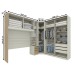 Guarda-Roupa Casal Modulado Seletto 8 Portas 6 Gavetas Me23 Areia/Jequitibá - Henn