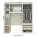 Guarda-Roupa Solteiro Modulado Seletto 5 Portas 6 Gavetas Me25 Areia/Jequitibá - Henn