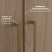 Guarda-Roupa Solteiro Modulado Seletto 5 Portas 6 Gavetas Me25 Areia/Jequitibá - Henn