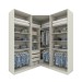 Guarda-Roupa Casal Modulado Seletto 6 Portas 3 Gavetas com Espelho Me31 Areia - Henn