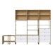 Guarda-Roupa Casal Modulado Infinity 4 Portas 8 Gavetas 100% Mdf Savana/Branco Fosco - Genialflex
