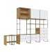 Guarda-Roupa Casal Modulado Infinity 4 Portas 8 Gavetas 100% Mdf Savana/Branco Fosco - Genialflex