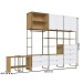 Guarda-Roupa Casal Modulado Infinity 4 Portas 8 Gavetas 100% Mdf Savana/Branco Fosco - Genialflex