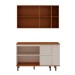 Cozinha Compacta Auris 6 Portas 3 Gavetas 100% Mdf Off White/Canela - Genialflex