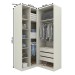 Guarda-Roupa Solteiro Modulado Seletto 4 Portas 3 Gavetas Me27 Areia/Jequitibá - Henn