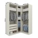 Guarda-Roupa Solteiro Modulado Seletto 5 Portas 3 Gavetas Me28 Areia/Jequitibá - Henn