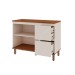 Bancada de Cozinha Auris 2 Portas 3 Gavetas 100% Mdf Canela/Off White - Genialflex