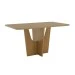 Mesa de Madeira Vértice 160 Cm com Vidro Nature - Henn
