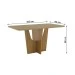Mesa de Madeira Vértice 160 Cm com Vidro Nature - Henn