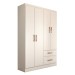 Guarda-Roupa Solteiro São Francisco 4 Portas 2 Gavetas Branco Flex - Panorama Móveis