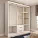 Guarda-Roupa Casal Panamá 6 Portas 2 Gavetas Branco - Panorama Móveis