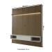 Painel para TV Até 75 Polegadas Colombo 1 Porta com Led Ripado 3d Pinho/Off White - Panorama Móveis