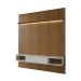 Painel para TV Até 75 Polegadas Colombo 1 Porta com Led Cinamomo/Off White - Panorama Móveis