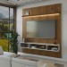 Painel para TV Até 75 Polegadas Colombo 1 Porta com Led Cinamomo/Off White - Panorama Móveis