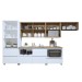 Cozinha Completa Nuestra Cosas 7 Portas 7 Gavetas Ripado 100% Mdf Branco/Nature - Panorama Móveis