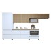 Cozinha Completa Nuestra Cosas 7 Portas 7 Gavetas Ripado 100% Mdf Branco/Nature - Panorama Móveis