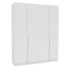 Guarda-Roupa Casal Porto 4 Portas 4 Gavetas Branco - Politorno