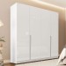 Guarda-Roupa Casal Porto 4 Portas 4 Gavetas Branco - Politorno