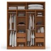 Guarda-Roupa Casal Porto 4 Portas 4 Gavetas Freijó/Creme - Politorno