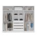 Guarda-Roupa Casal Porto 6 Portas 4 Gavetas Branco/Verde - Politorno