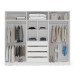 Guarda-Roupa Casal Porto 6 Portas 4 Gavetas Branco/Creme - Politorno